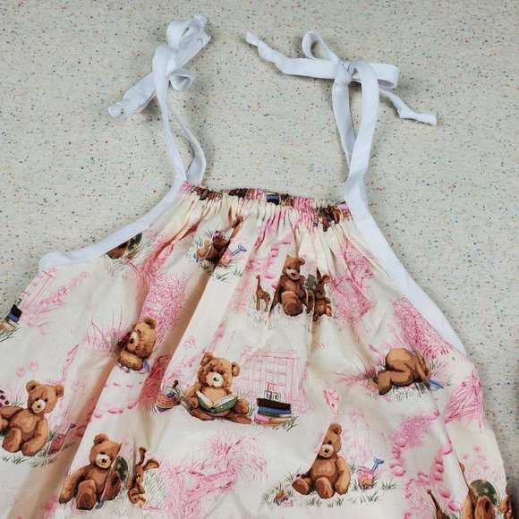Homemade Bear Print Tie Strap Pillowcase Dress kids 6 - Picture 2 of 6